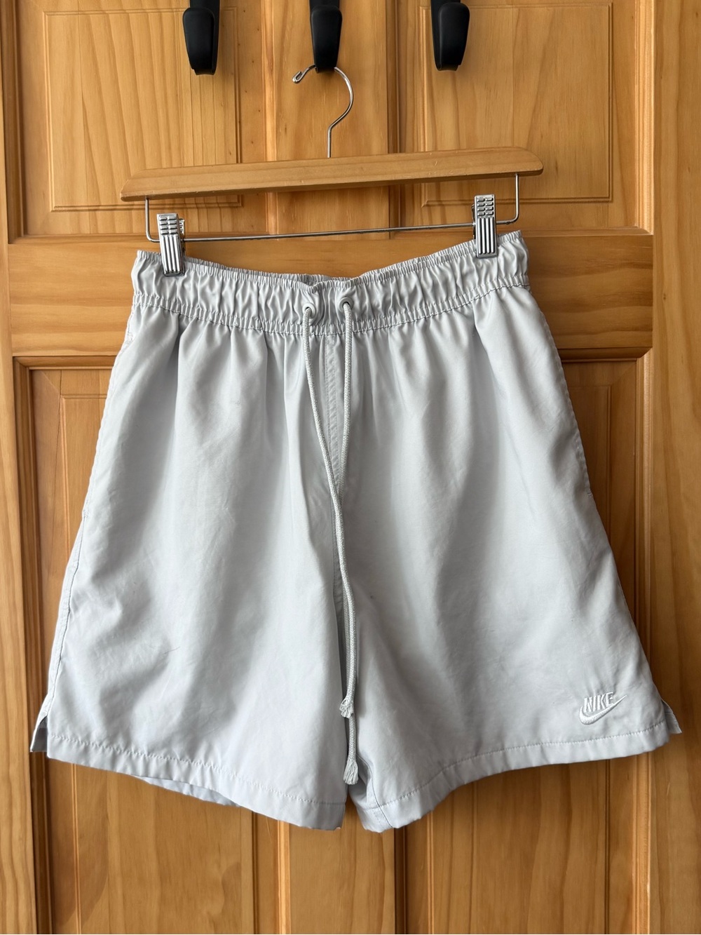 Nike Light Gray Drawstring Athletic Shorts